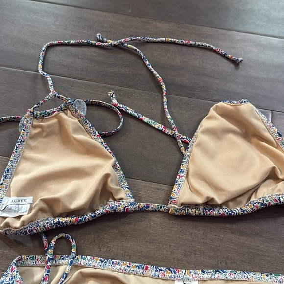 J Crew Classic Floral Print Bikini SZ Medium - Picture 7 of 7